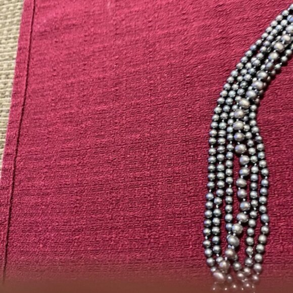 Gray Pearl Multi-strand Choker Necklace - Picture 2 of 2